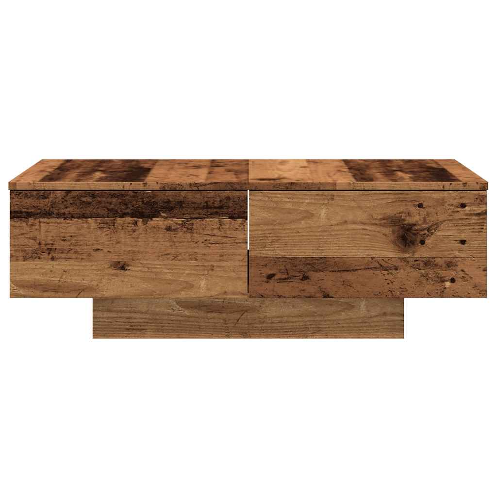 Mesa De Centro Madera Ingeniería Madera Envejecida 90x60x31 Cm_2