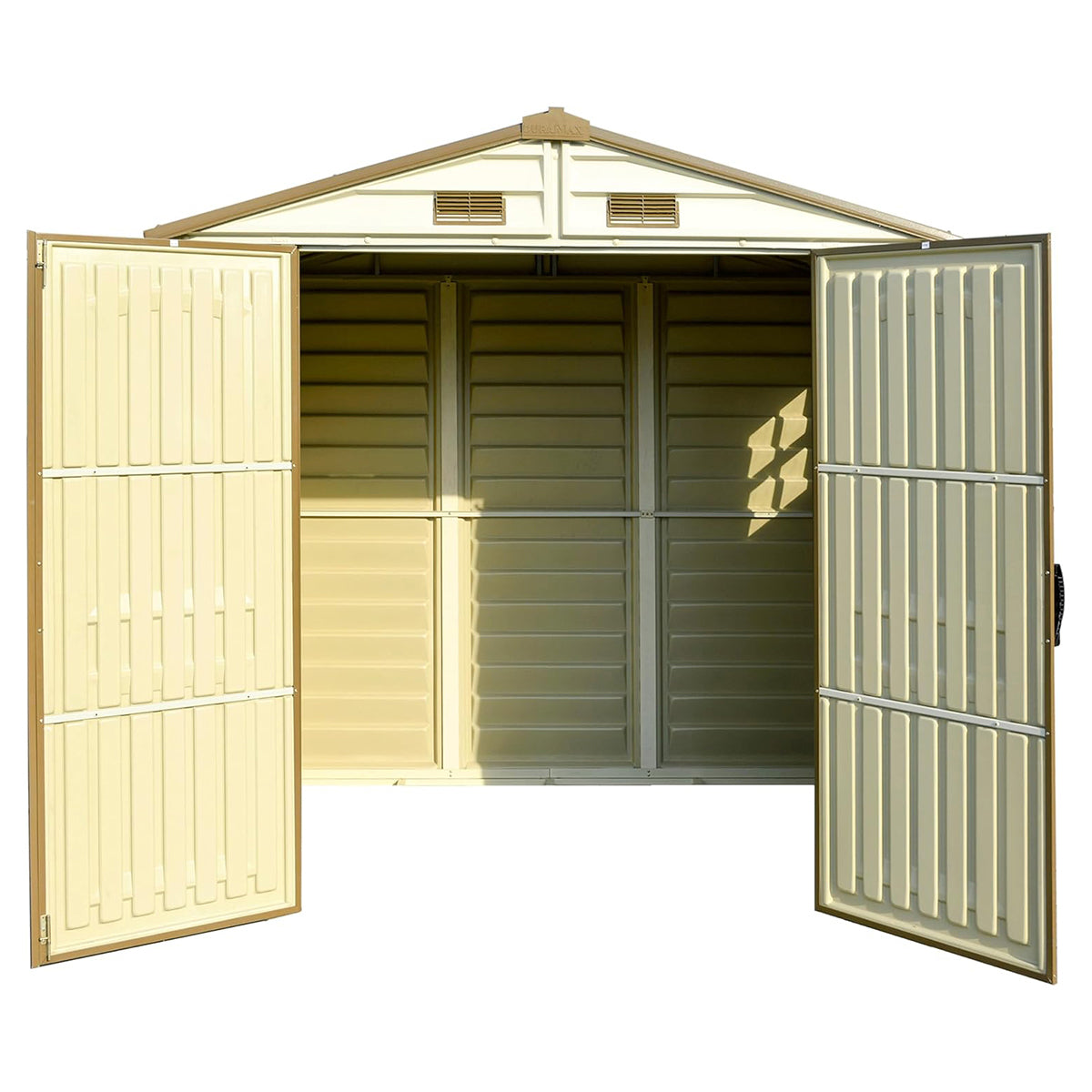 Caseta Jardín Storeall 8×6 Pvc Marfil/marrón_2