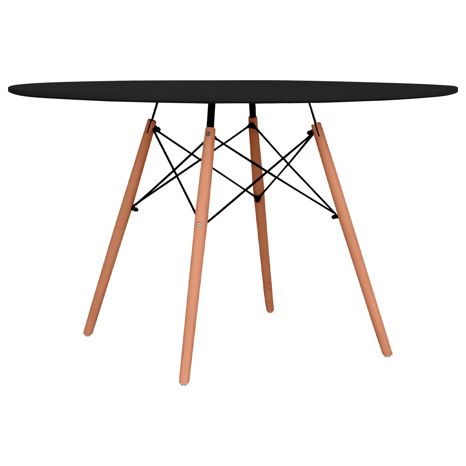 Mesa Redonda De Comedor Estilo Nórdico 74x120cm Thinia Home_1
