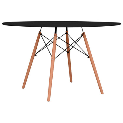 Mesa Redonda De Comedor Estilo Nórdico 74x120cm Thinia Home_1