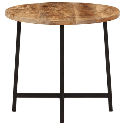 Mesa De Centro Hierro Y Madera Maciza De Mango 45x45x40 Cm_1