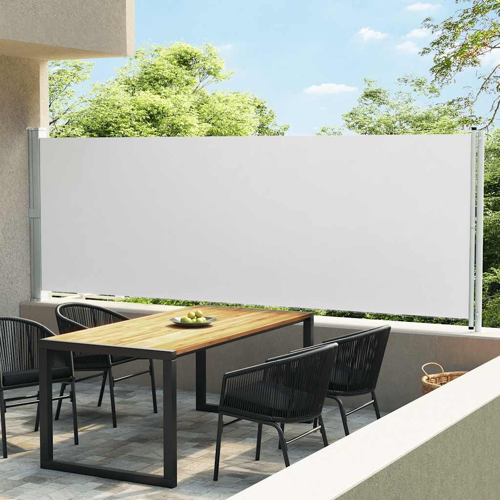 Vidaxl Toldo Lateral Retráctil Para Patio Crema 600x160 Cm_1