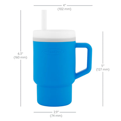 Infantino Mi Primer Vaso, Pajita Resistente Y Asa Para Niños Pequeños, Fácil De Limpiar, 250ml, Ocean_2