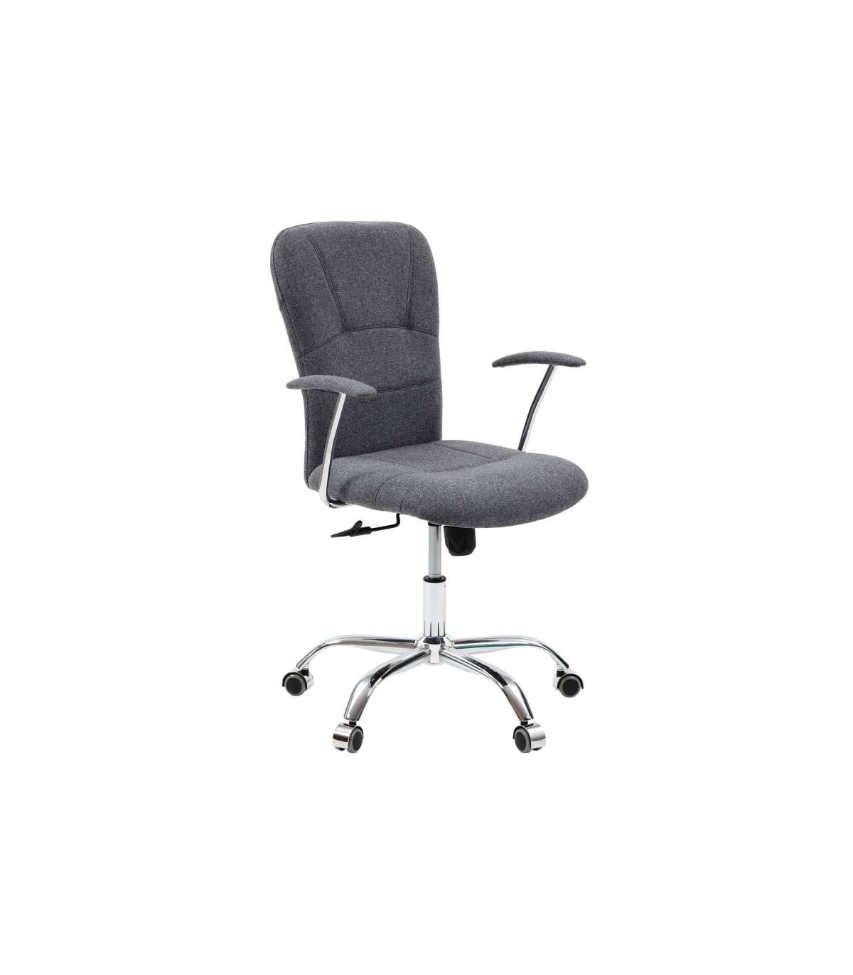 Sillón Despacho Giratorio Maggie Tapizada En Tejido Gris, 56 Cm(ancho) 98.5/107.5 Cm(altu_0