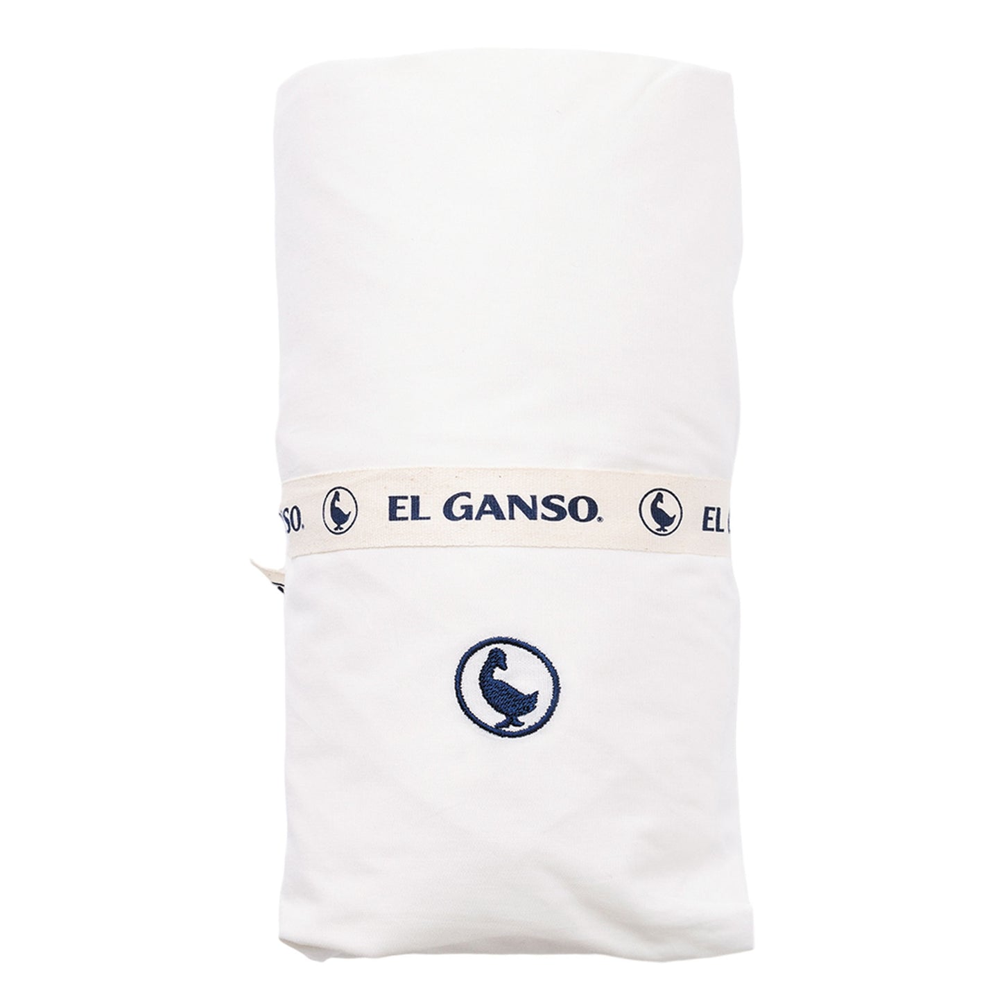 Sábana Bajera 90x200cm Blanca 100% Algodón 180tc. Elegancia Con Logo Bordado.