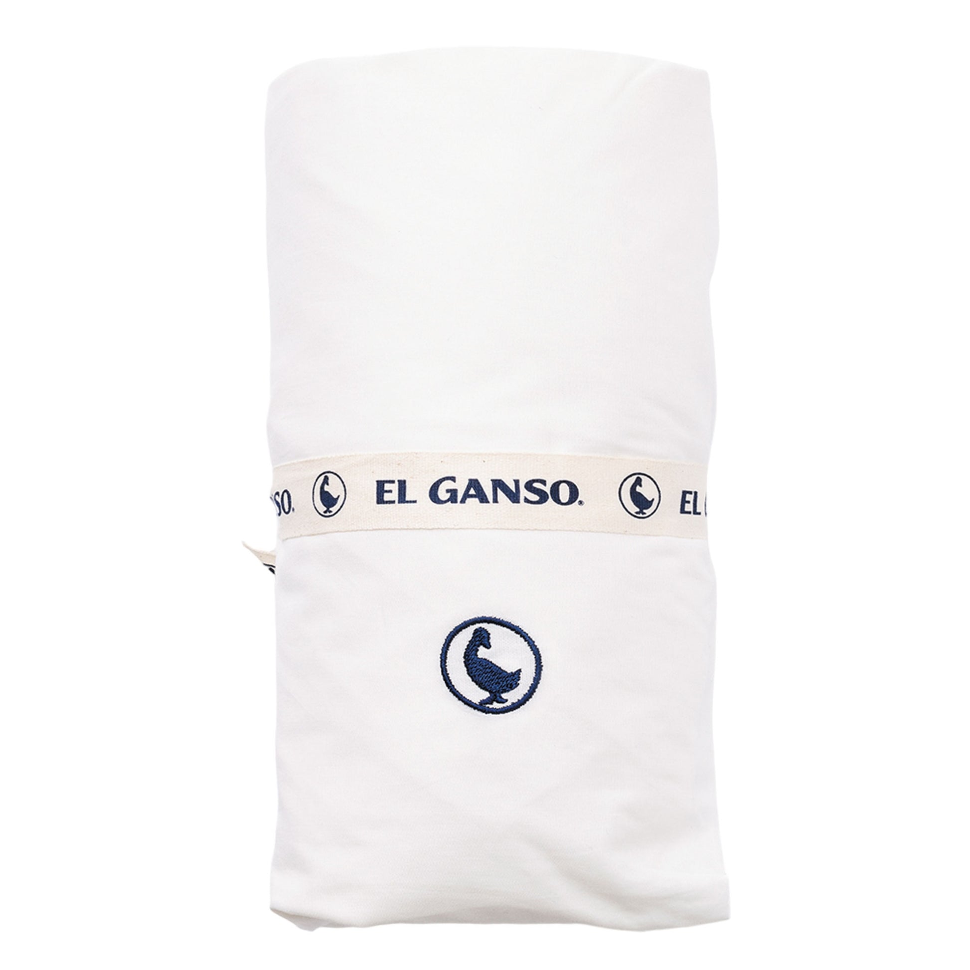 Sábana Bajera 90x200cm Blanca 100% Algodón 180tc. Elegancia Con Logo Bordado.