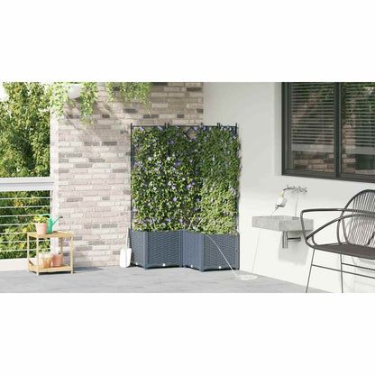 Macetero De Jardín 3 Uds. Gris Claro 80 X 80 X 142 Cm Pp_3