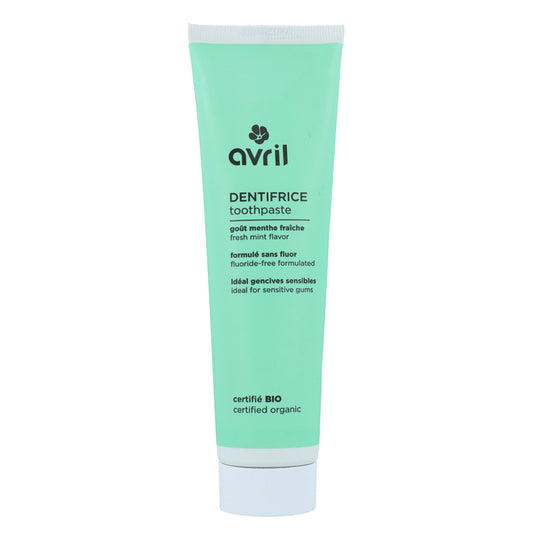 Pasta de dientes sin flúor sabor menta, Avril, 100 ml