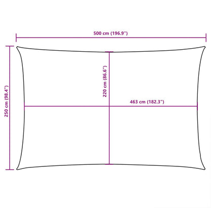 Vidaxl Toldo De Vela Rectangular Tela Oxford Beige 2,5x5 M_2
