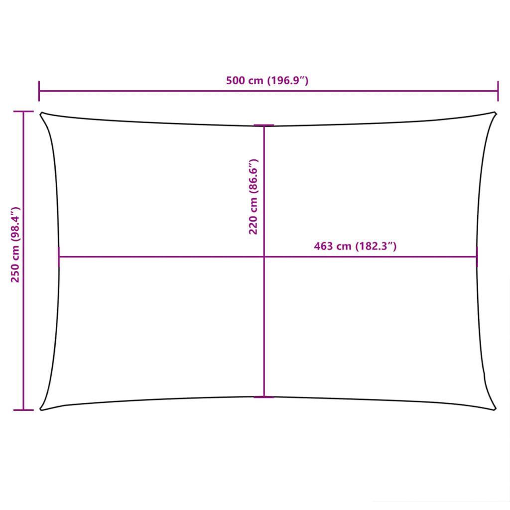 Vidaxl Toldo De Vela Rectangular Tela Oxford Verde Oscuro 2,5x5 M_2