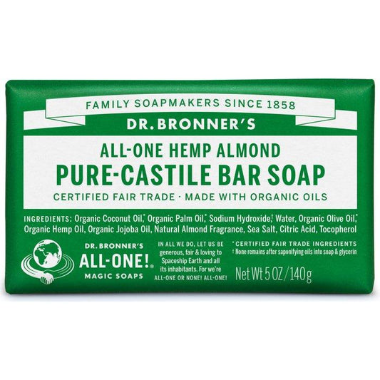 Jabón en pastilla Almendras Dr. Bronners 140 g