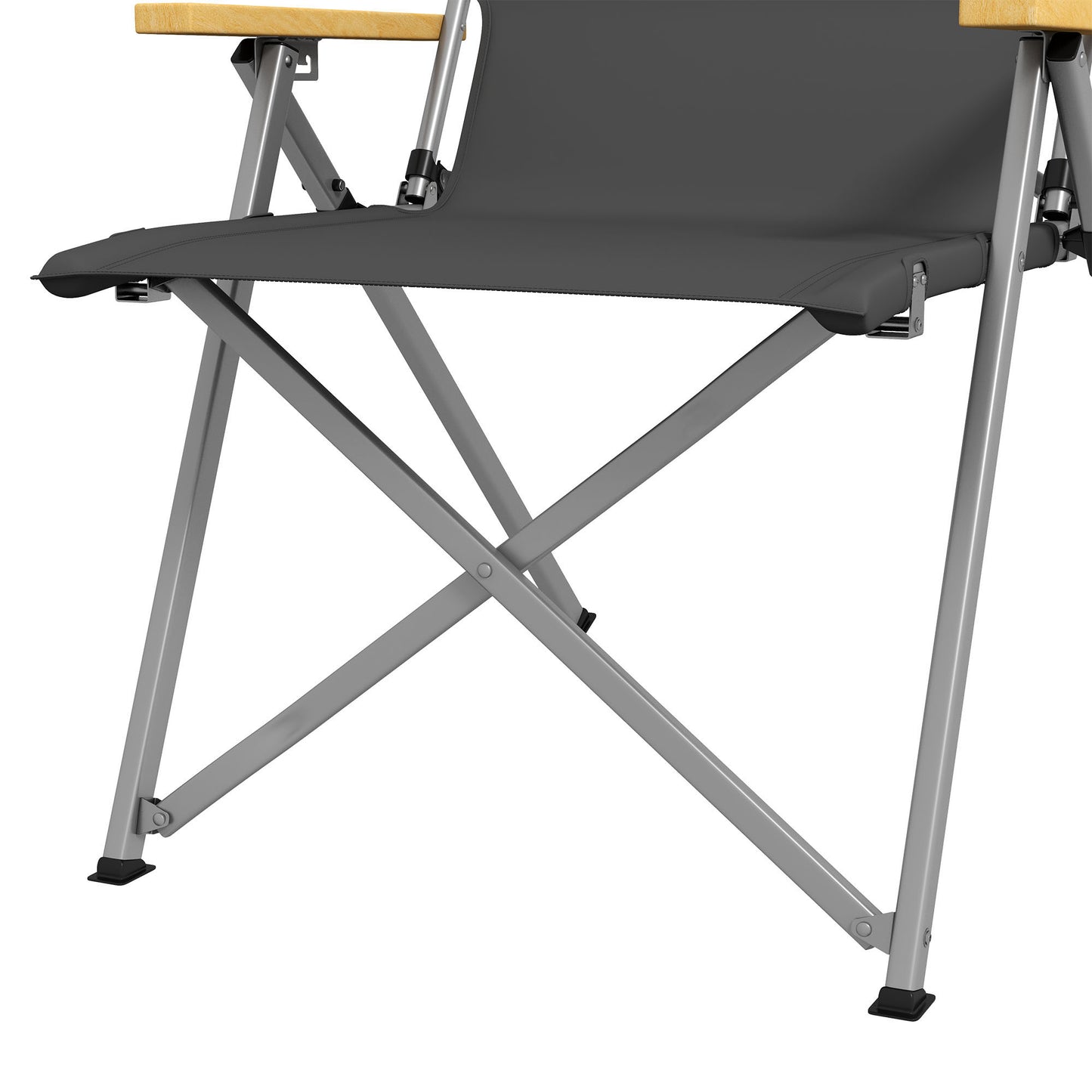 Outsunny Silla De Camping Plegable De Aluminio Respaldo Ajustable 74x59,5x98 Cm_4