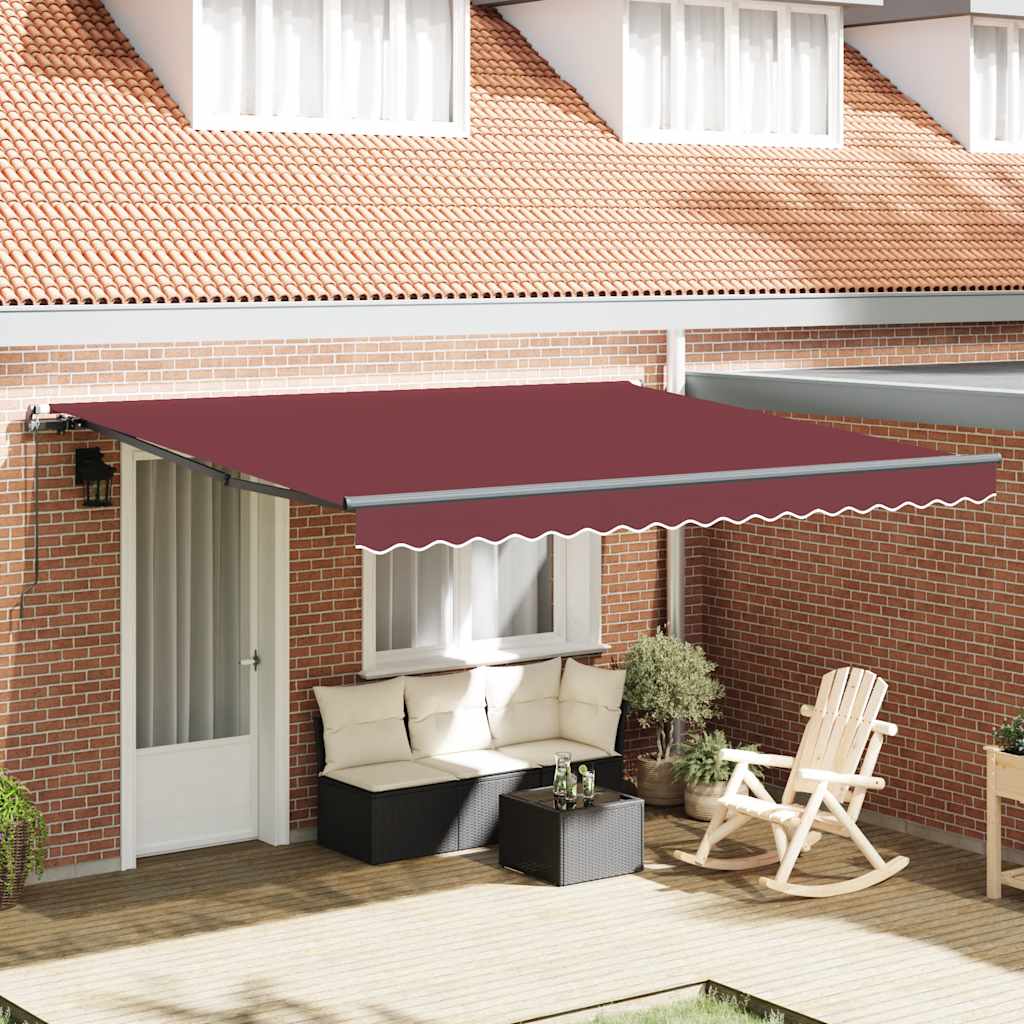 Toldo Retráctil Manual Burdeos 400x300 Cm_1