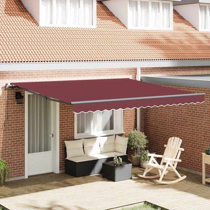 Toldo Retráctil Manual Burdeos 400x300 Cm_1