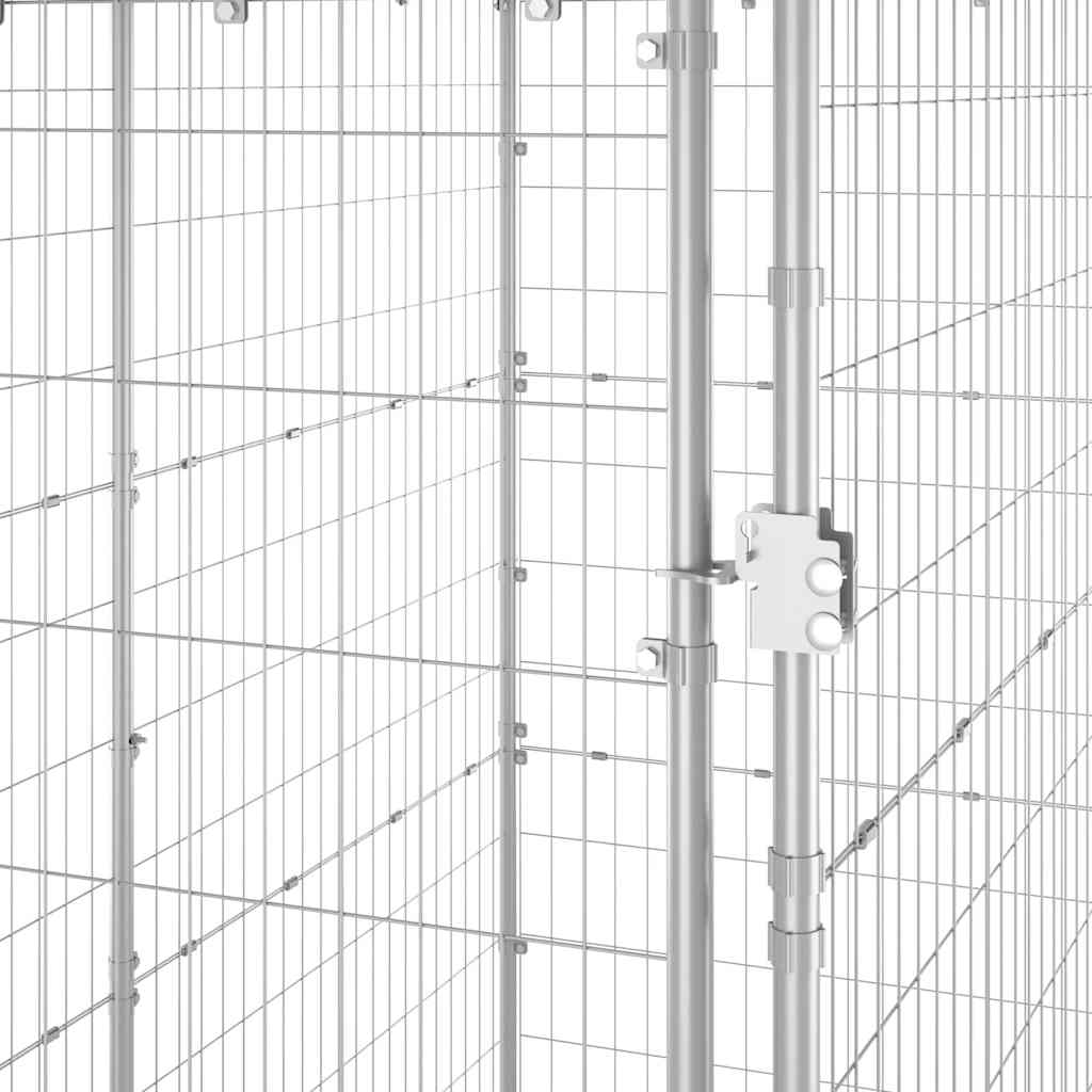 Perrera De Exterior Acero Galvanizado Con Techo 110x220x180 Cm_4