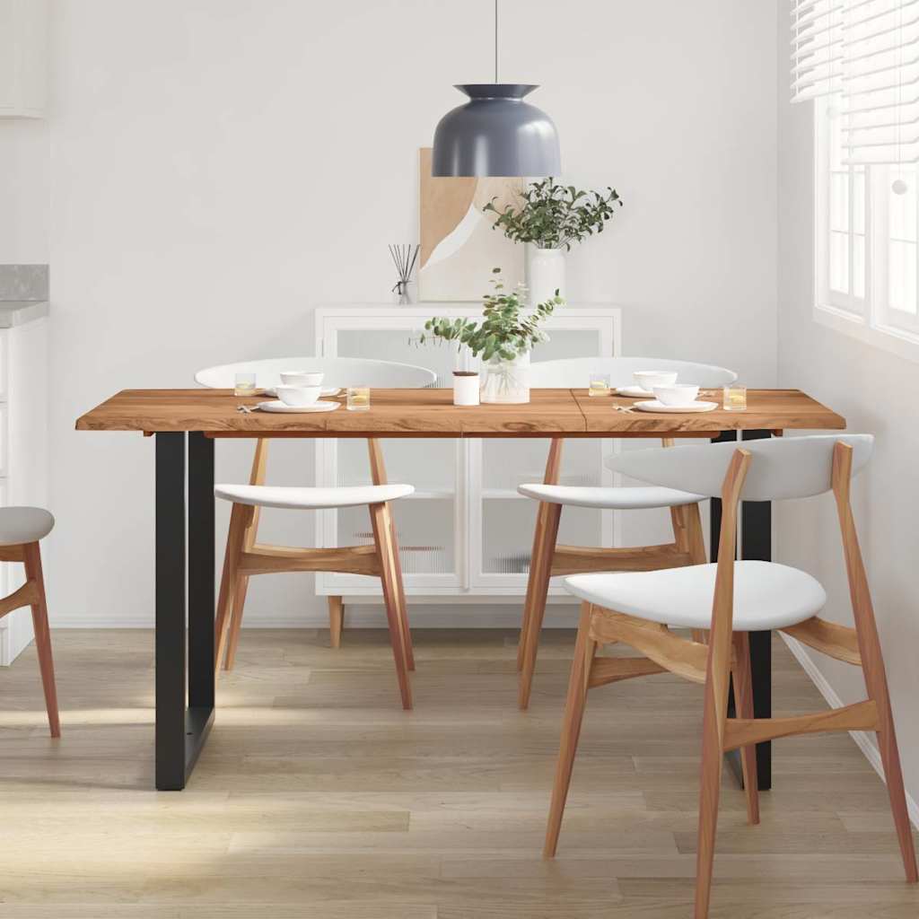 Mesa De Comedor De Madera Maciza De Acacia 154x80x76 Cm_1