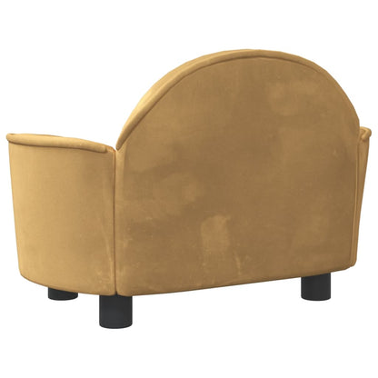 Cama Para Perros De Terciopelo Marrón 66x40x45 Cm / Vetonek_1