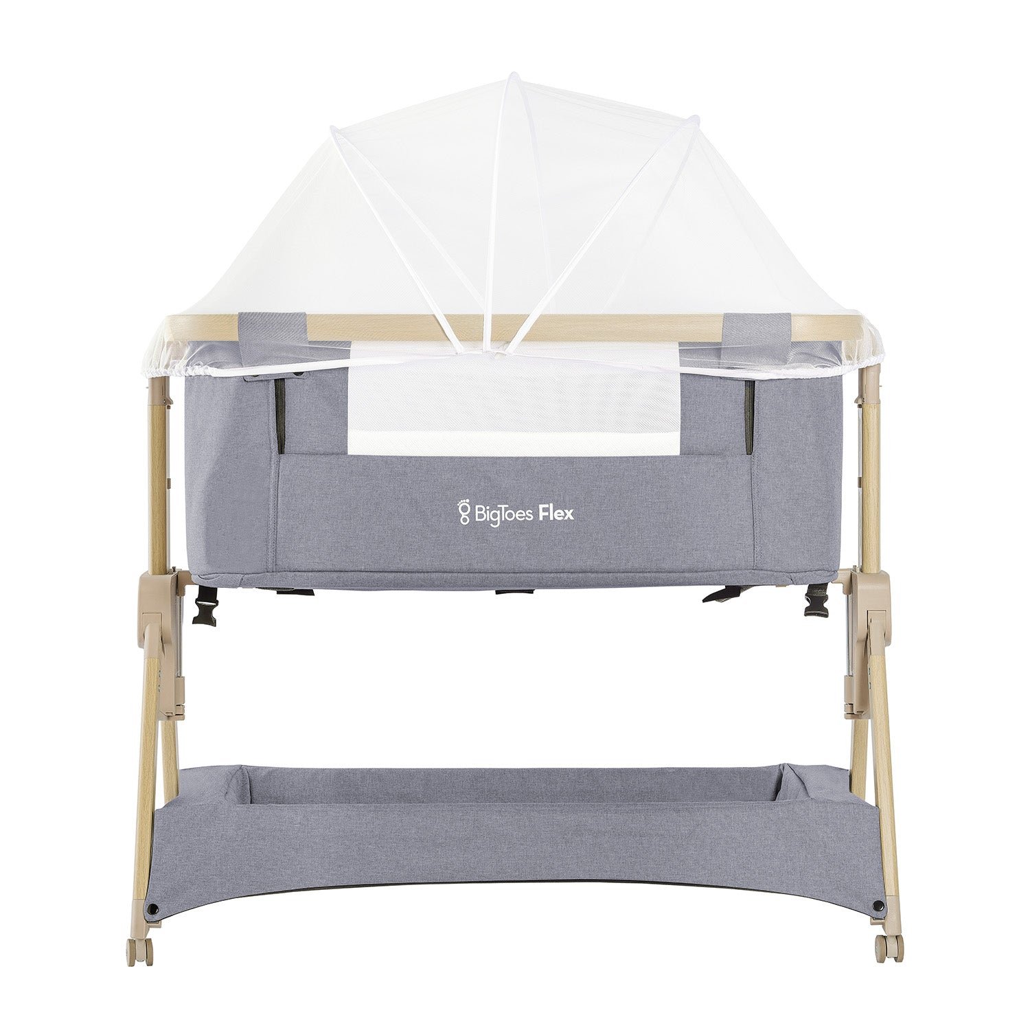Minicuna De Colecho Plegable Bigtoes Flex Grey Nature_4