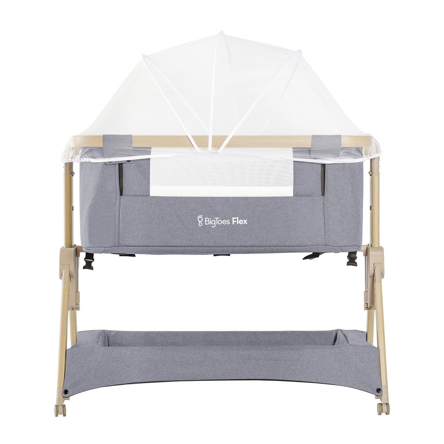 Minicuna De Colecho Plegable Bigtoes Flex Grey Nature_4
