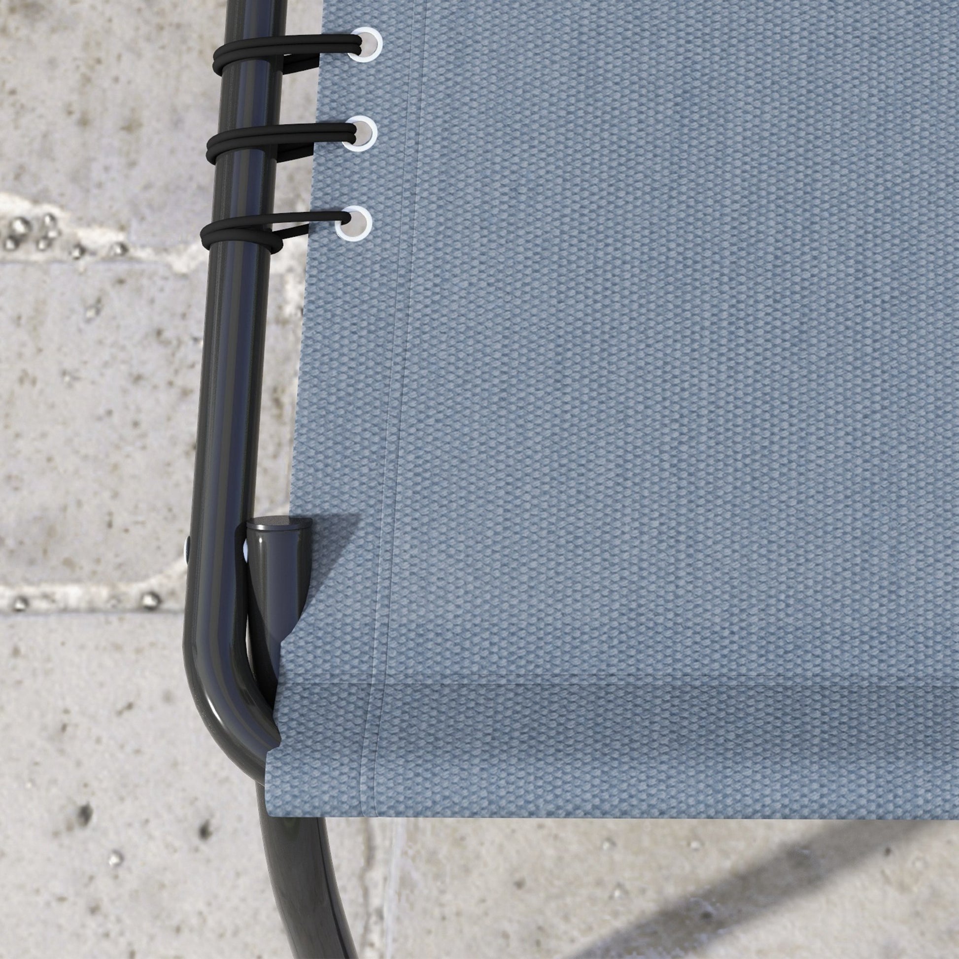 Outsunny Conjunto De 2 Tumbonas Plegables Con Respaldo 197x58x30 Cm Gris_4