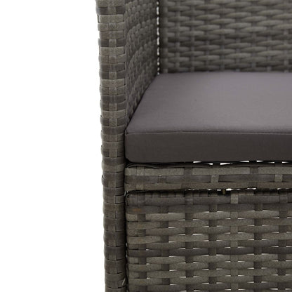 Vidaxl Sillas De Comedor Para Jardín 2 Unidades Ratán Sintético Gris_5