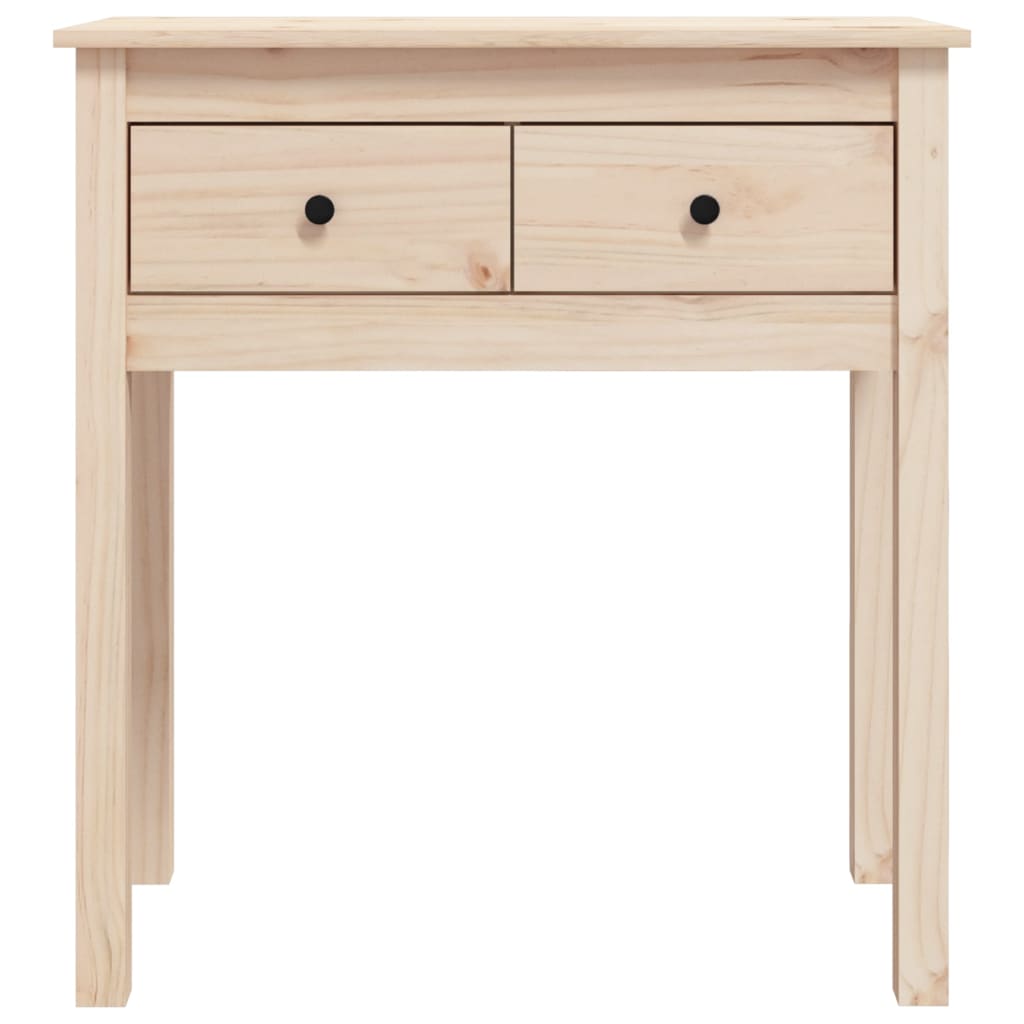Mesa Consola Madera Maciza De Pino 70x35x75 Cm_4