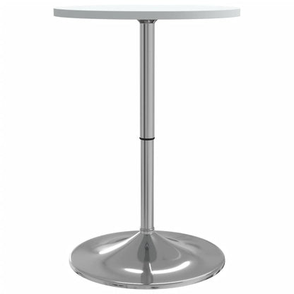 Mesa Alta De Bar Madera Ingeniería Y Acero Blanca 50x50x90 Cm_4