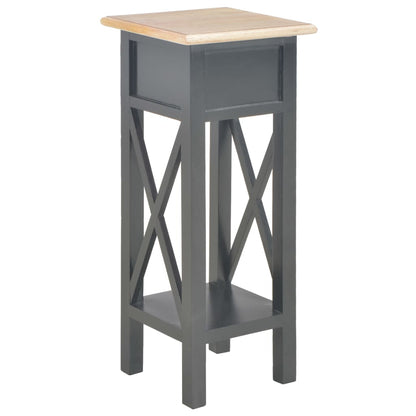Mesa Auxiliar De Madera Negro 27x27x65,5 Cm_3