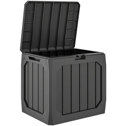 Outsunny Baúl De Almacenaje Exterior 121l Con 2 Asas Impermeable 56x45x53 Cm_0