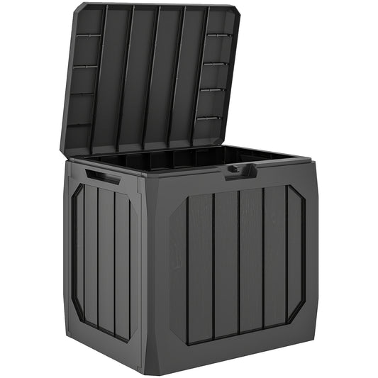 Outsunny Baúl De Almacenaje Exterior 121l Con 2 Asas Impermeable 56x45x53 Cm_0