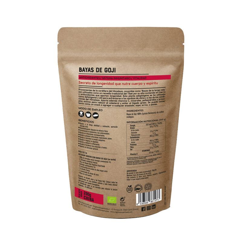 Bayas De Goji Raw Sin Gluten Vegan 200g_1