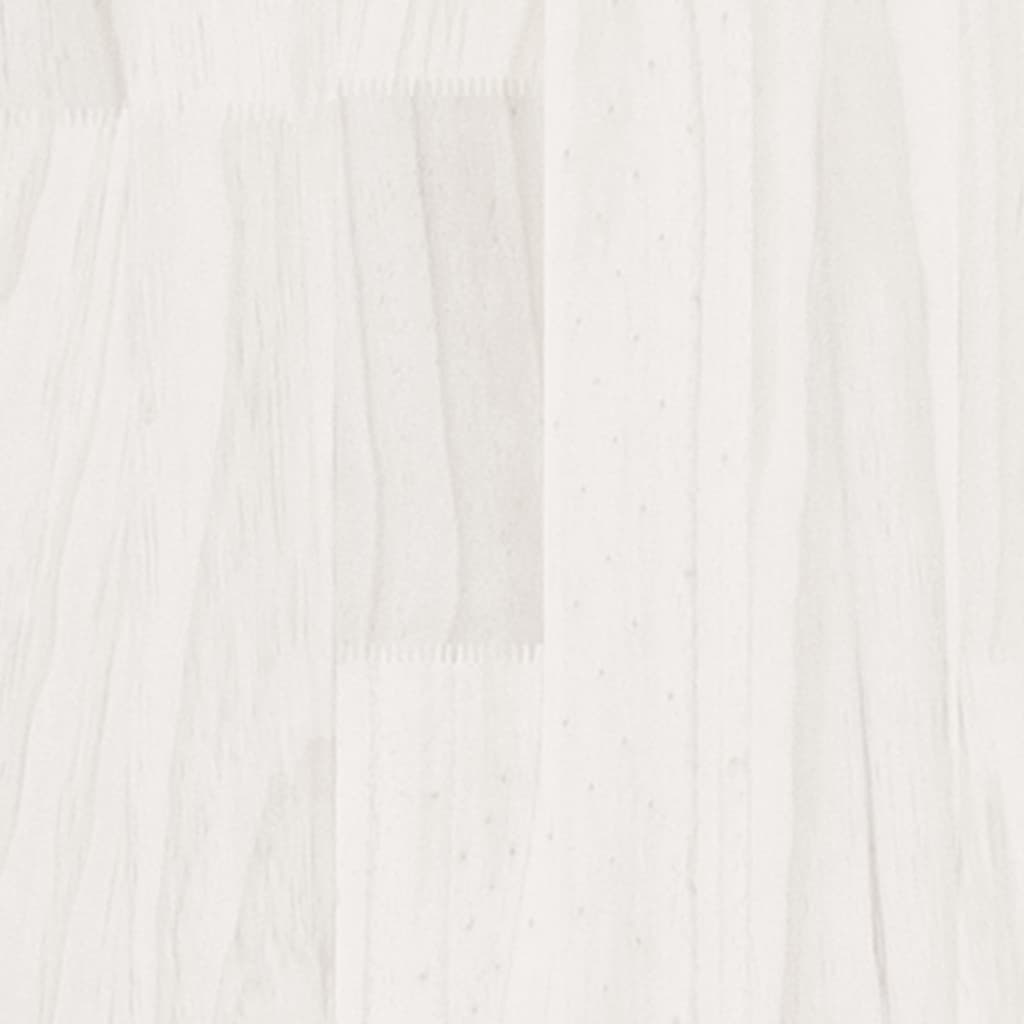 Mesita De Noche Madera Maciza De Pino Blanco 35,5x33,5x41,5 Cm_4