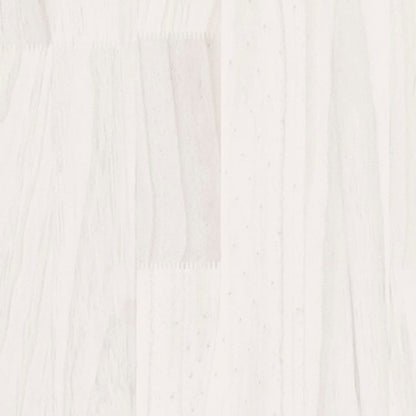 Mesita De Noche Madera Maciza De Pino Blanca 40x30,5x35,5 Cm_4