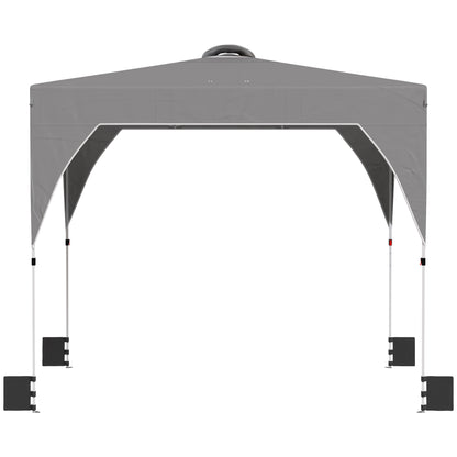 Outsunny Carpa Plegable Pop-up 3x3 M Con Bloqueo Central Altura Ajustable_3
