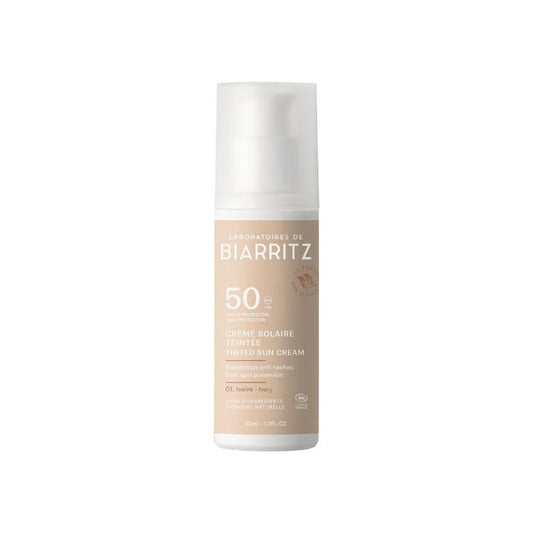 Crema facial color marfil spf 50 Biarritz
