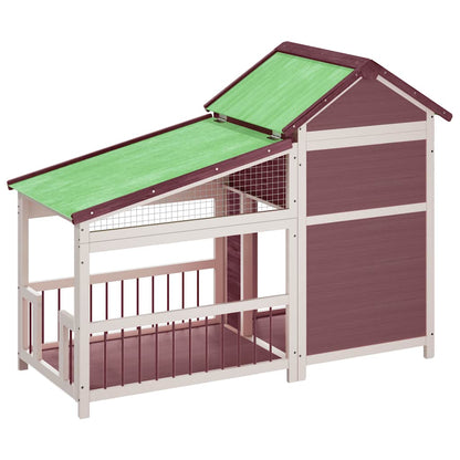 Caseta Para Perros Madera Maciza De Pino Moca 143x60,5x109 Cm_4