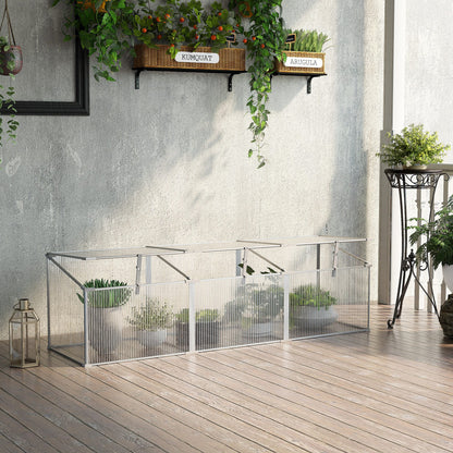 Outsunny Invernadero De Jardín Aluminio Policarbonato Transparente Vivero Casero_1