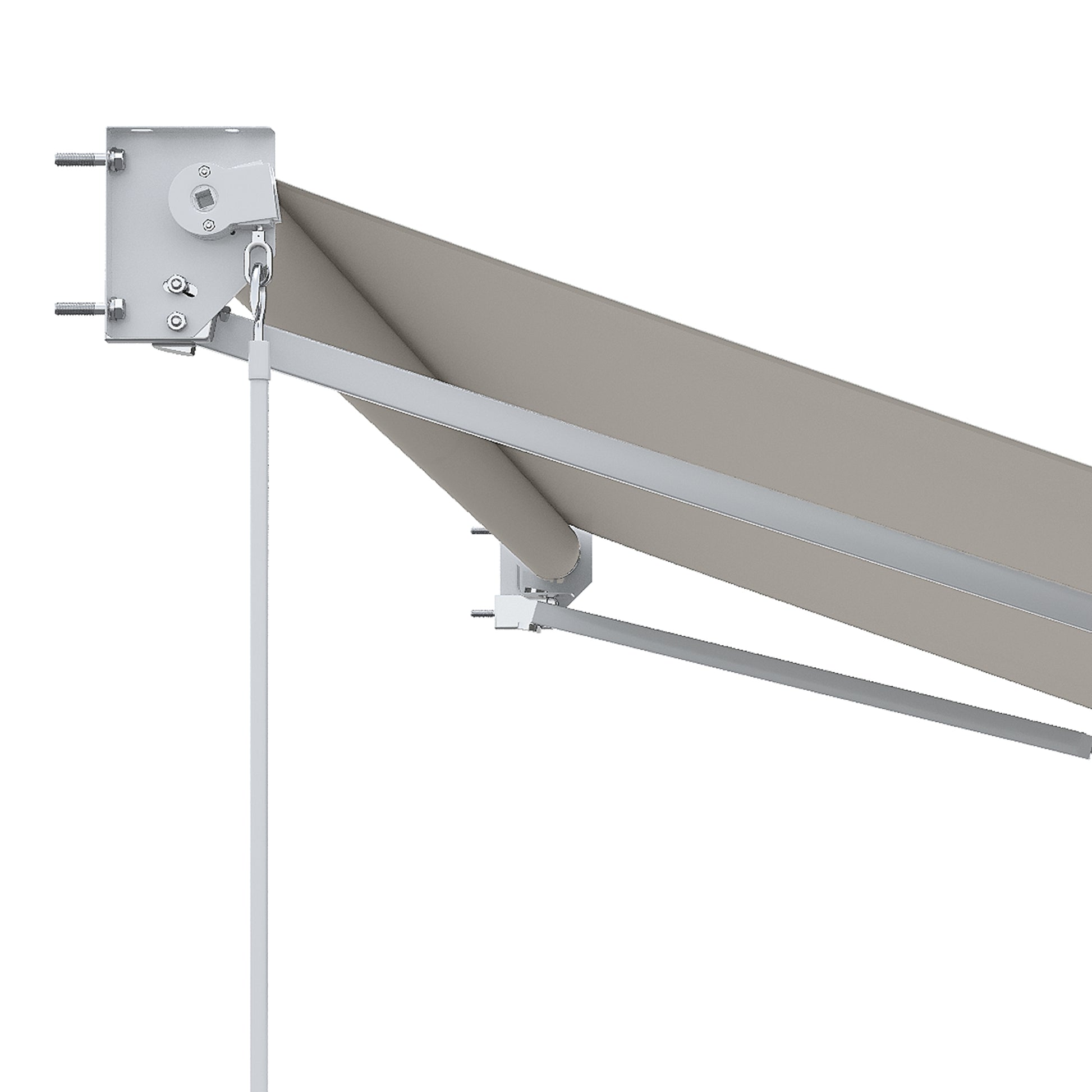 Outsunny Toldo Manual Retráctil Con Manivela 200x250 Cm Protección Solar Uv50+_4