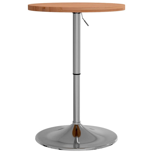 Mesa Alta De Madera Maciza De Haya Ø50x90,5 Cm_0