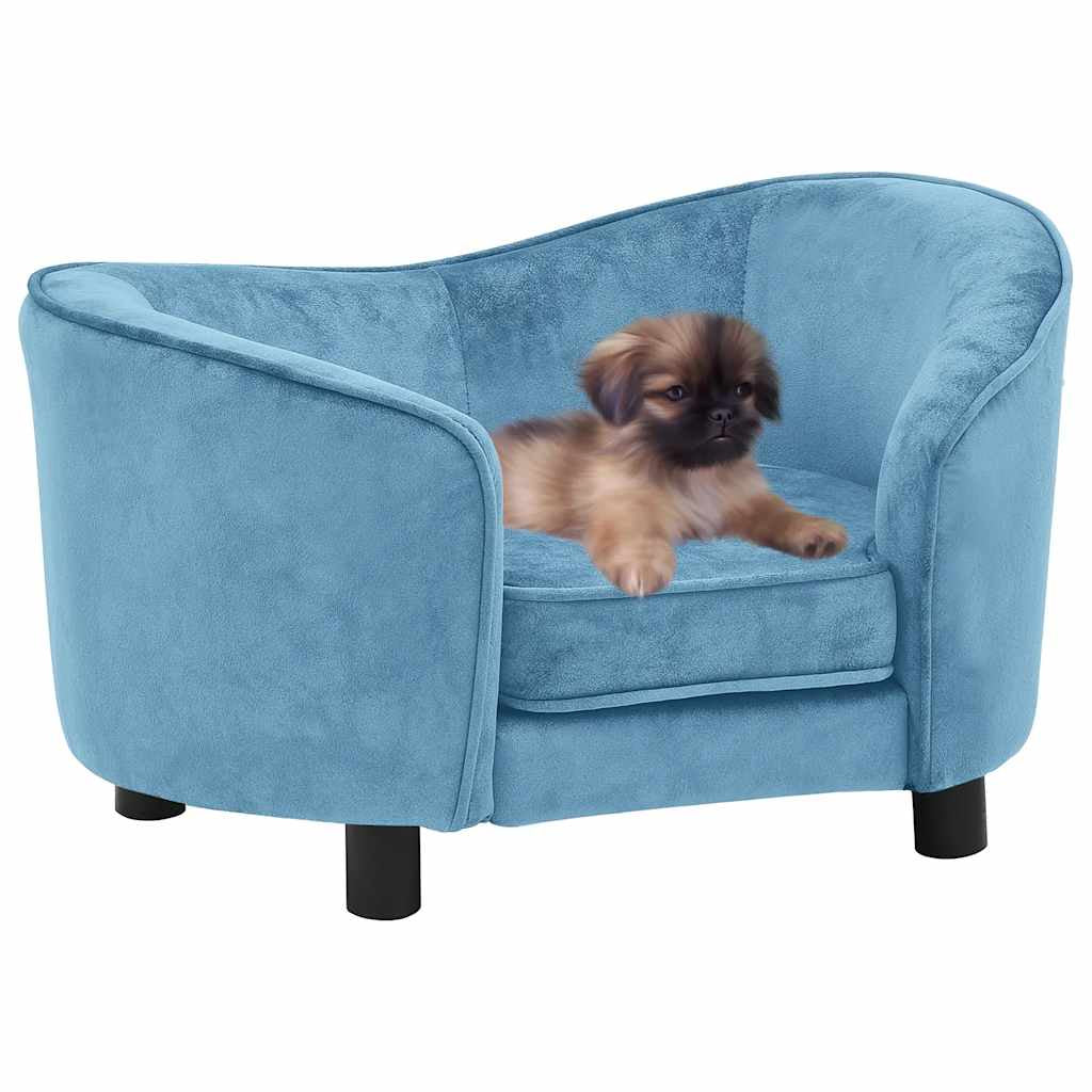 Vidaxl Sofá Para Perros Felpa Turquesa 69x49x40 Cm_1