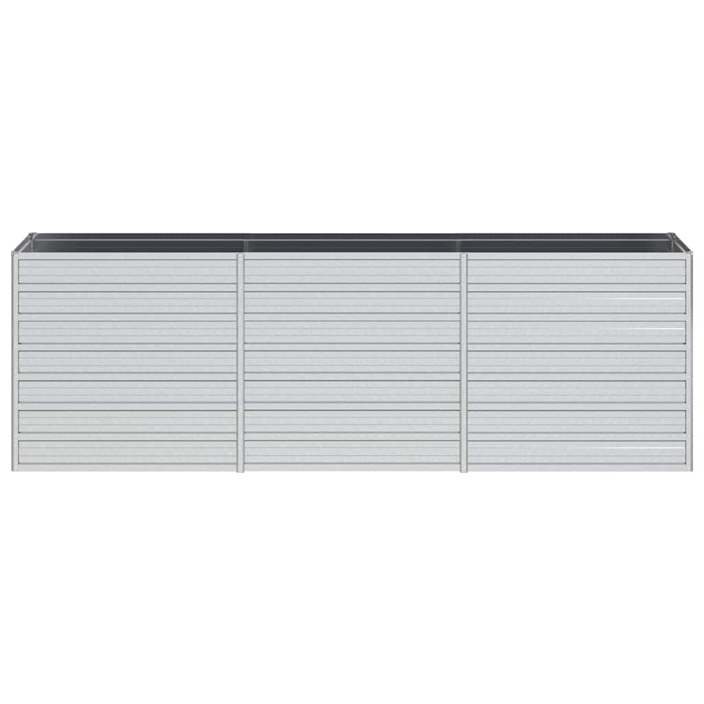 Arriate De Acero Galvanizado Plateado 240x40x77 Cm_3