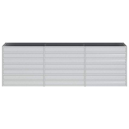 Arriate De Acero Galvanizado Plateado 240x40x77 Cm_3