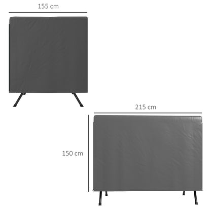 Outsunny Funda Balancín Jardín Con Cremallera 215x155x150 Cm Gris Oscuro_2
