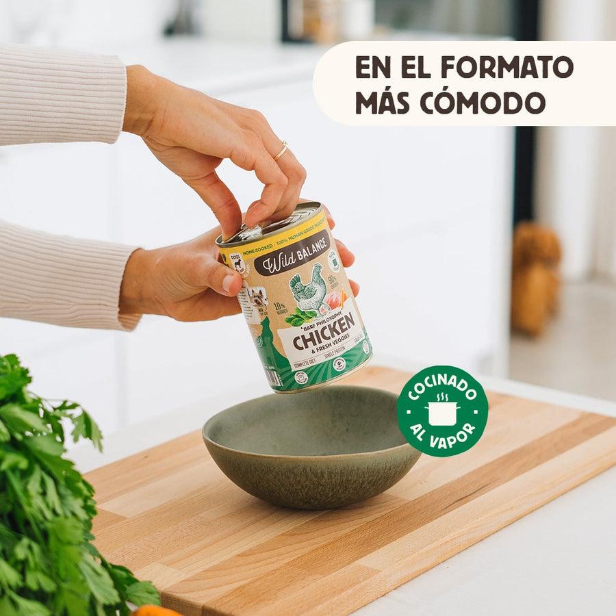 Lata de Pollo BARF para perros Wild Balance 400 g