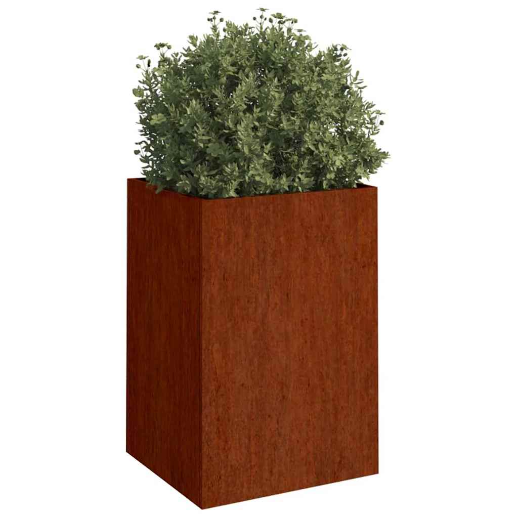 Jardinera De Acero Corten 42x38x75 Cm_2
