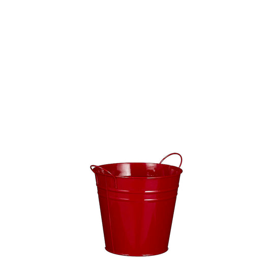 Cubo Color Rojo Con Asas 16cm_0