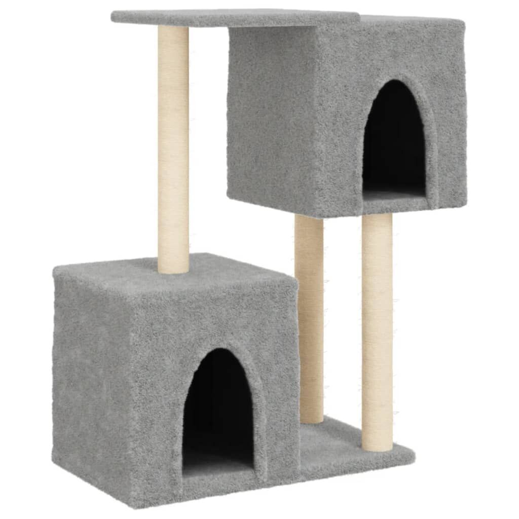 Vidaxl Rascador Para Gatos Con Postes De Sisal Gris Claro 86 Cm_0