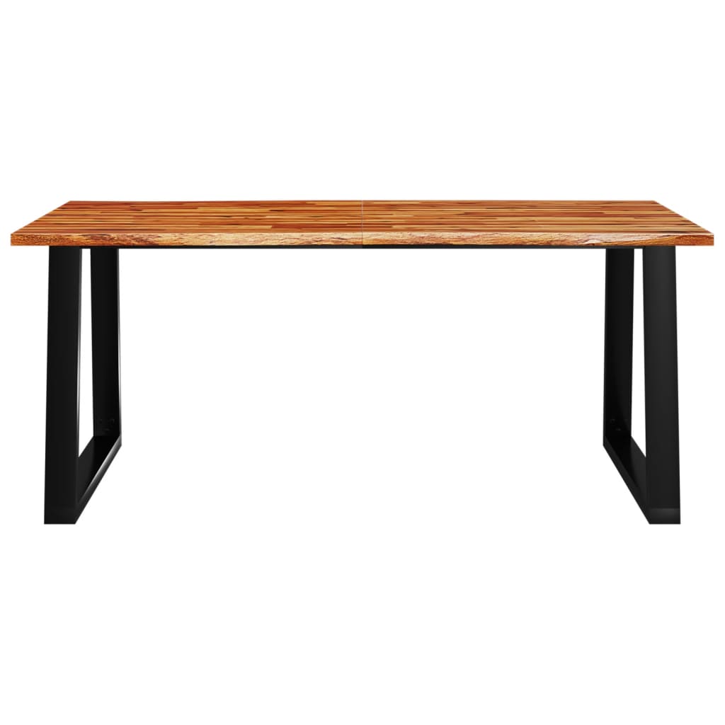 Mesa De Comedor Con Borde Vivo Madera Maciza Acacia 180x90x75cm_2