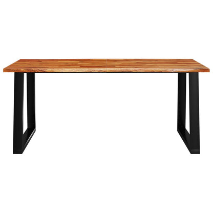 Mesa De Comedor Con Borde Vivo Madera Maciza Acacia 180x90x75cm_2