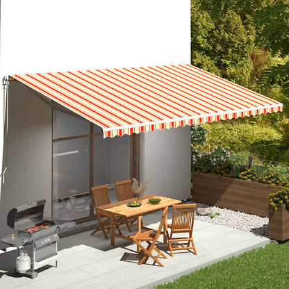 Tela De Repuesto Para Toldo Amarillo Y Naranja 6x3 M Poliéster_1